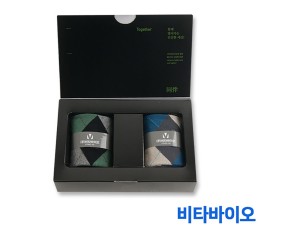 (주)비타바이오 남성 정장양말 2족 선물세트_1차 제작사례