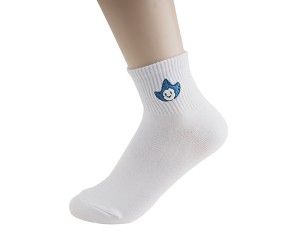 눈꽃송이 여자 자수양말 제작사례