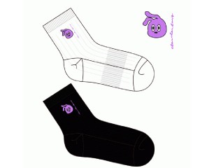 캐릭터 자수 여성양말 2족세트 제작사례