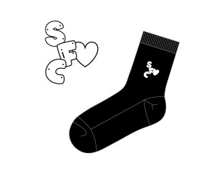 이자**님의 남, 여 공용 중목양말 제작사례.