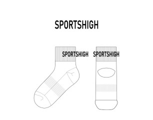 김**님(SPORTSHIGH 스포츠하이)의 남자 스포츠 발목양말 제작사례.