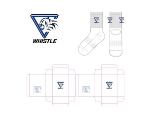 세종시 휘슬스포츠아카데미의 남자 스포츠 중목양말 1족 선물세트 제작사례.