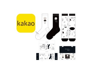 카카오_Kakao의 남, 녀 공용 패션 장목양말 제작사례