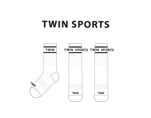 트윈체대입시_TWIN SPORTS의 남, 녀 공용 스포츠 장목양말 제작사례