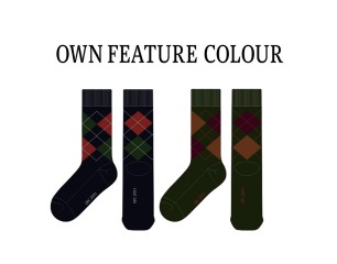 앤드에프_OWN FEATURE COLOUR의 숙녀 패션 장목양말 제작사례