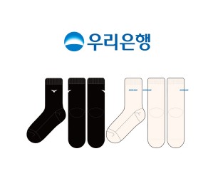 우리은행의 남, 녀 공용 자수 수면양말 제작사례