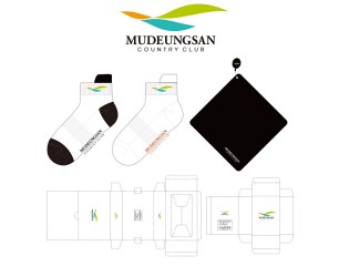 무등산골프앤리조트_MUDEUNGSAN의 남자, 여자 스포츠 발목양말과 볼타올 선물세트 제작사례