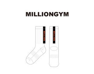 밀리언짐_MILLIONGYM의 남, 녀 공용 스포츠 장목양말 제작사례_3차