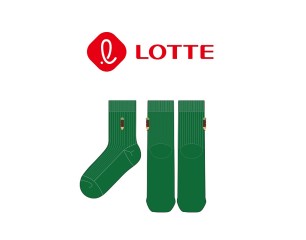 롯데제과(LOTTE)_빼빼로(pepero)의 남, 녀 공용 자수 골지양말(갑종양말) 제작사례