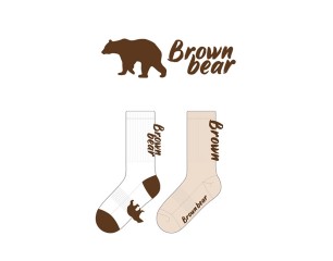 브라운베어_Brown bear의 남, 녀 공용 스포츠 장목양말 제작사례