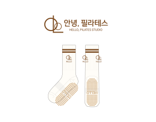 안녕필라테스_hello의 남, 녀 공용 패션 논슬립 양말 제작사례