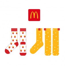 맥도날드_McDonald’s의 남, 녀 공용 패션 장목양말 제작사례
