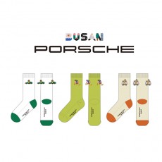 포르쉐 나우부산_팝업스토어 행사용(PORSCHE NOW BUSAN) 패션 장목양말 제작사례