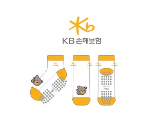 KB손해보험_KB INSURANCE의 남, 녀 공용 논슬립 패션 발목양말 제작사례