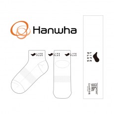 한화금융(Hanwha)_라이프플러스(LIFE PLUS)의 남, 녀 공용 스포츠 발목양말 제작사례
