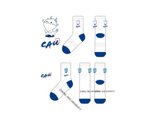현대병원_중앙대학교_CAU의 남녀공용 심리스 스포츠 중목양말 제작사례