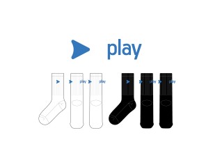 쿠팡플레이의 남녀공용 직조라벨 패션 장목양말 제작사례
