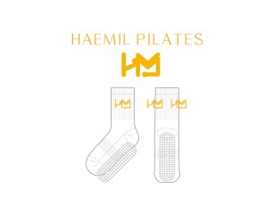 해밀필라테스의 남여공용 논슬립 패션 중목양말 제작사례