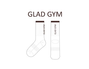 글래드짐의 남여공용 스포츠 장목양말 제작사례