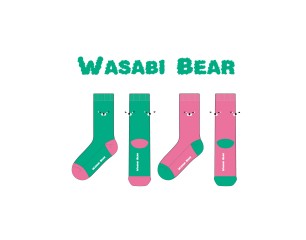 에이컴즈_와사비의 남녀공용 수면 장목양말 제작사례