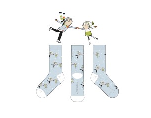 북프렌즈의 남여공용 패션 장목양말 제작사례