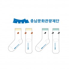 충남문화관광재단의 남여공용 패션 중목양말 제작사례
